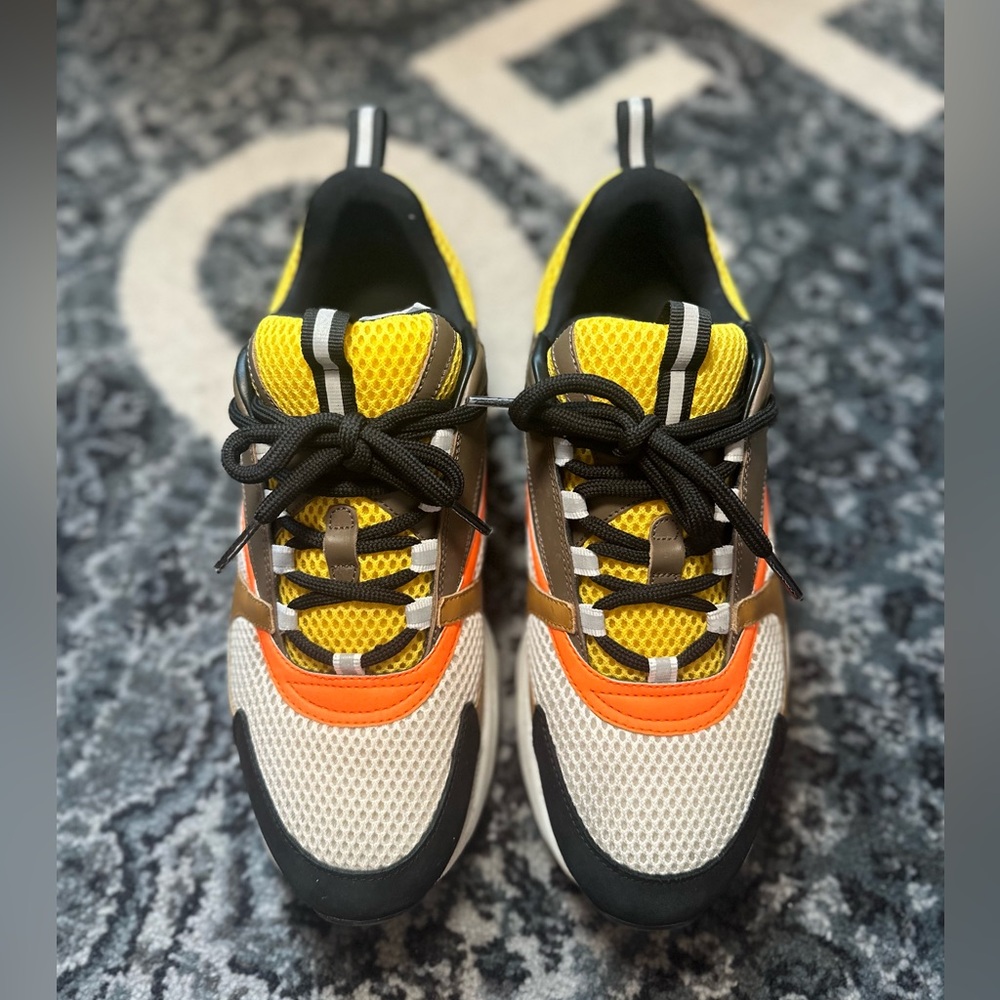 Dior B22 Sneakers Yellow White Ebony Camel